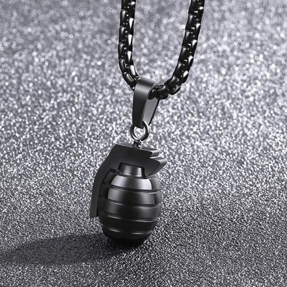 ❤️Custom Unique Hand Grenades Necklace, N90201P114 - Picture 4 of 8